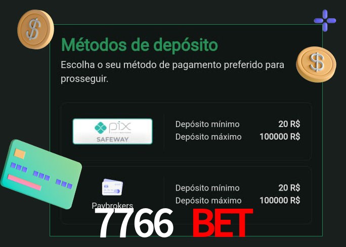 O cassino 7766 bet oferece uma grande variedade de métodos de pagamento